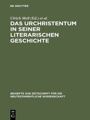 cover image of Das Urchristentum in seiner literarischen Geschichte